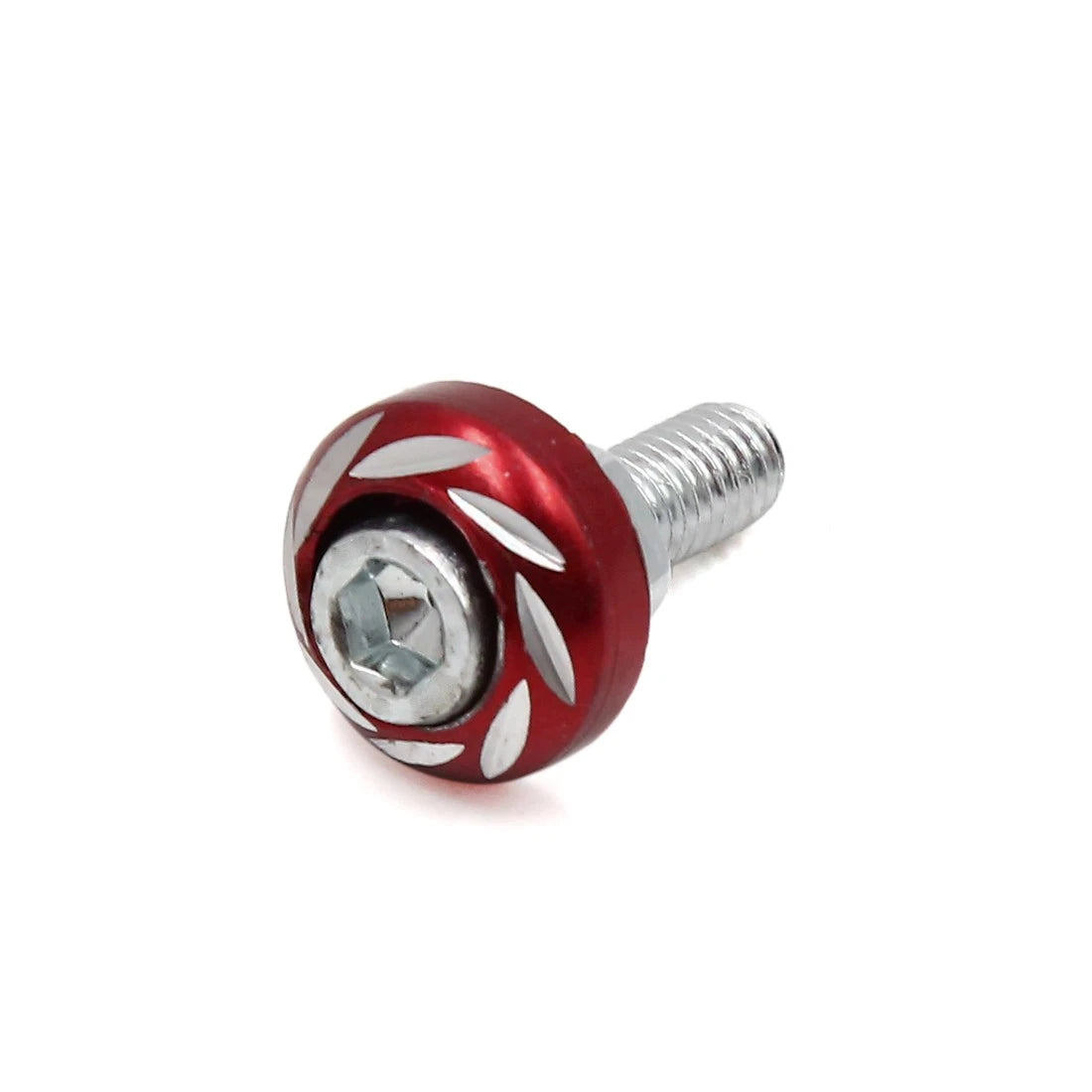 8pc License Plate Frame Screws 6mm Thread for Motorcycle Red (2000–2026)