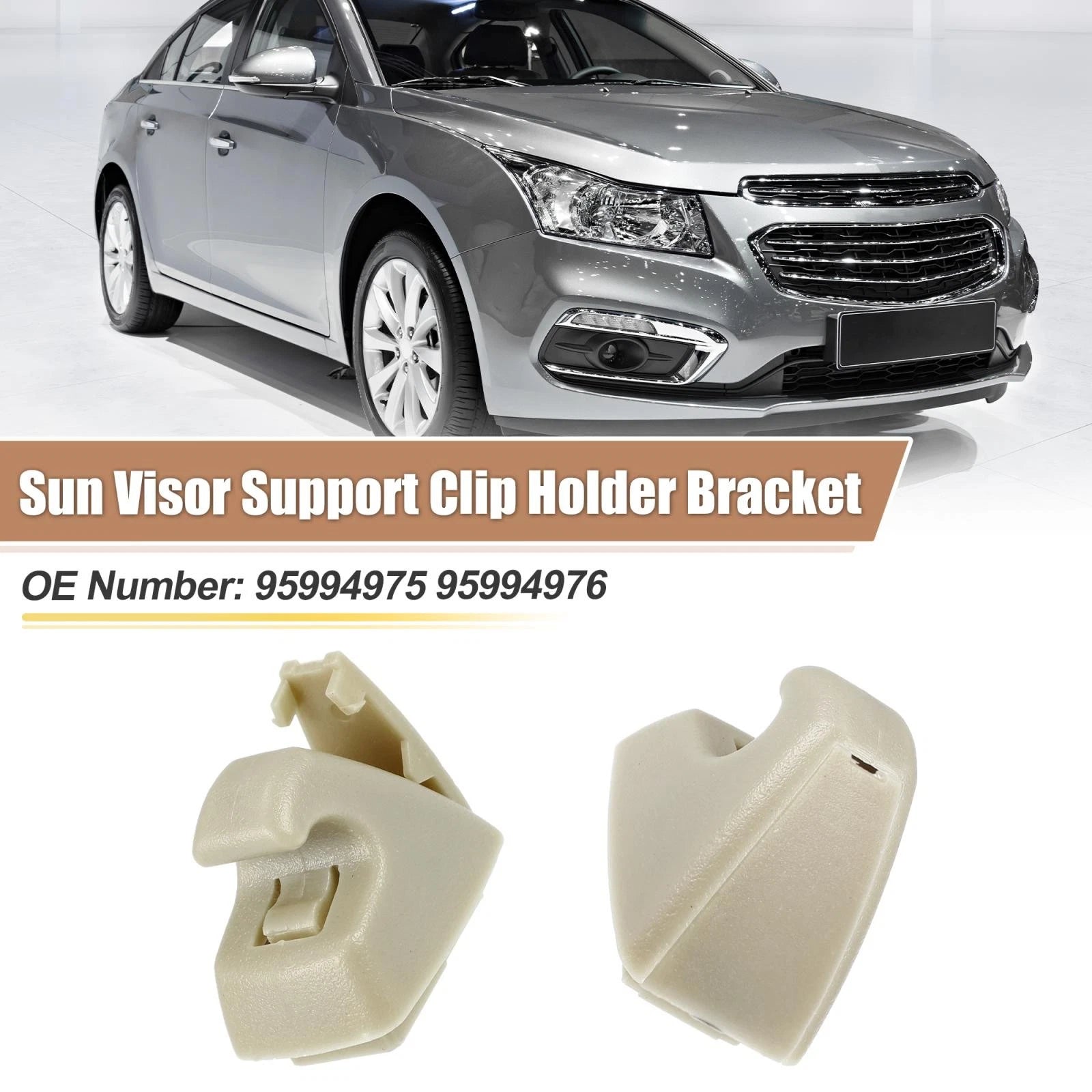 Sun Visor Support Clip Retainer 2pc Replacement for Chevrolet Cruze Sonic (2011–2019)