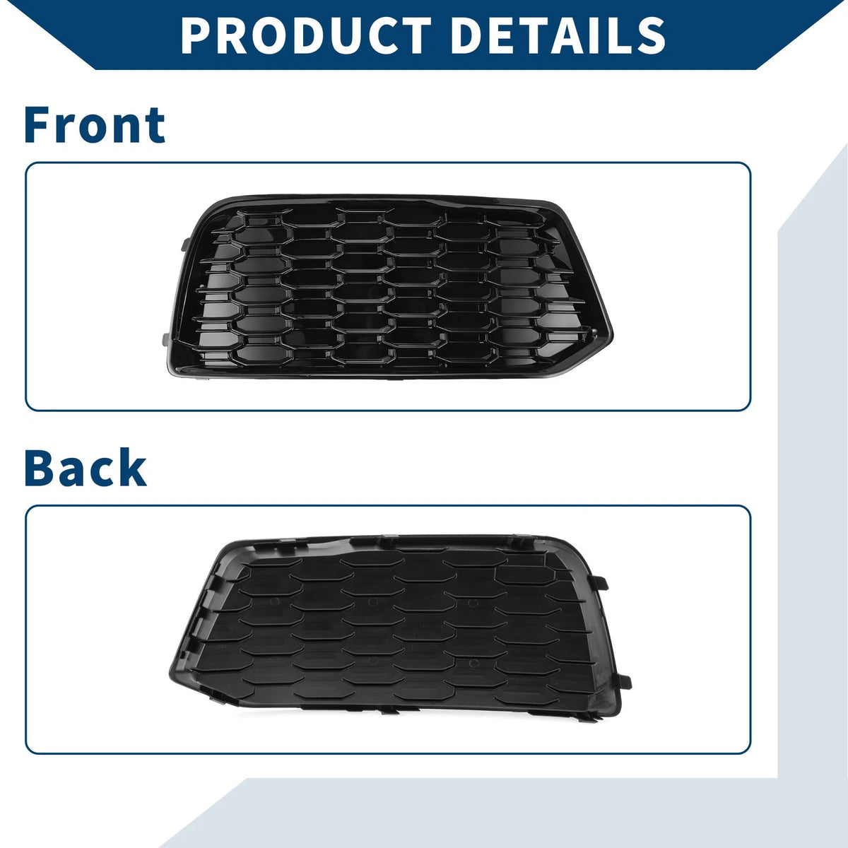 1 Pair Fog Light Grills for Audi Q5 (No. 80A807679D/80A807680D)