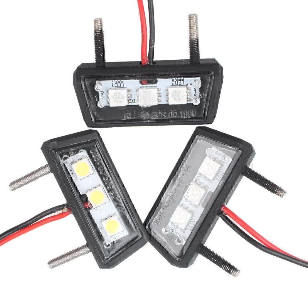 LED License Plate Tag Light Interior Step Lamp for Yamaha Suzuki Kawasaki Honda