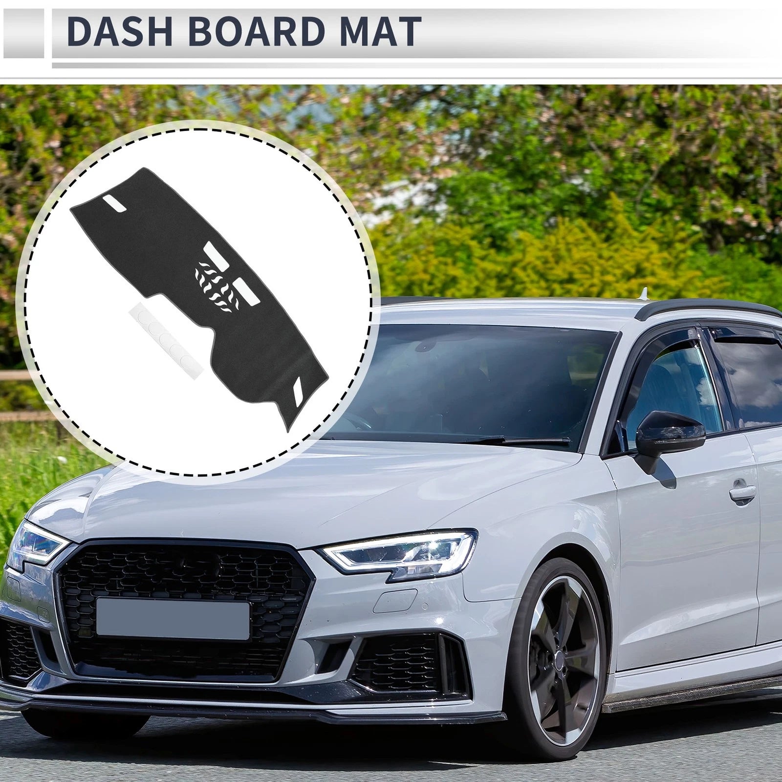 Dashboard Dash Cover Mat for Volkswagen Golf 8 2021–2024 Sun Protector Gray