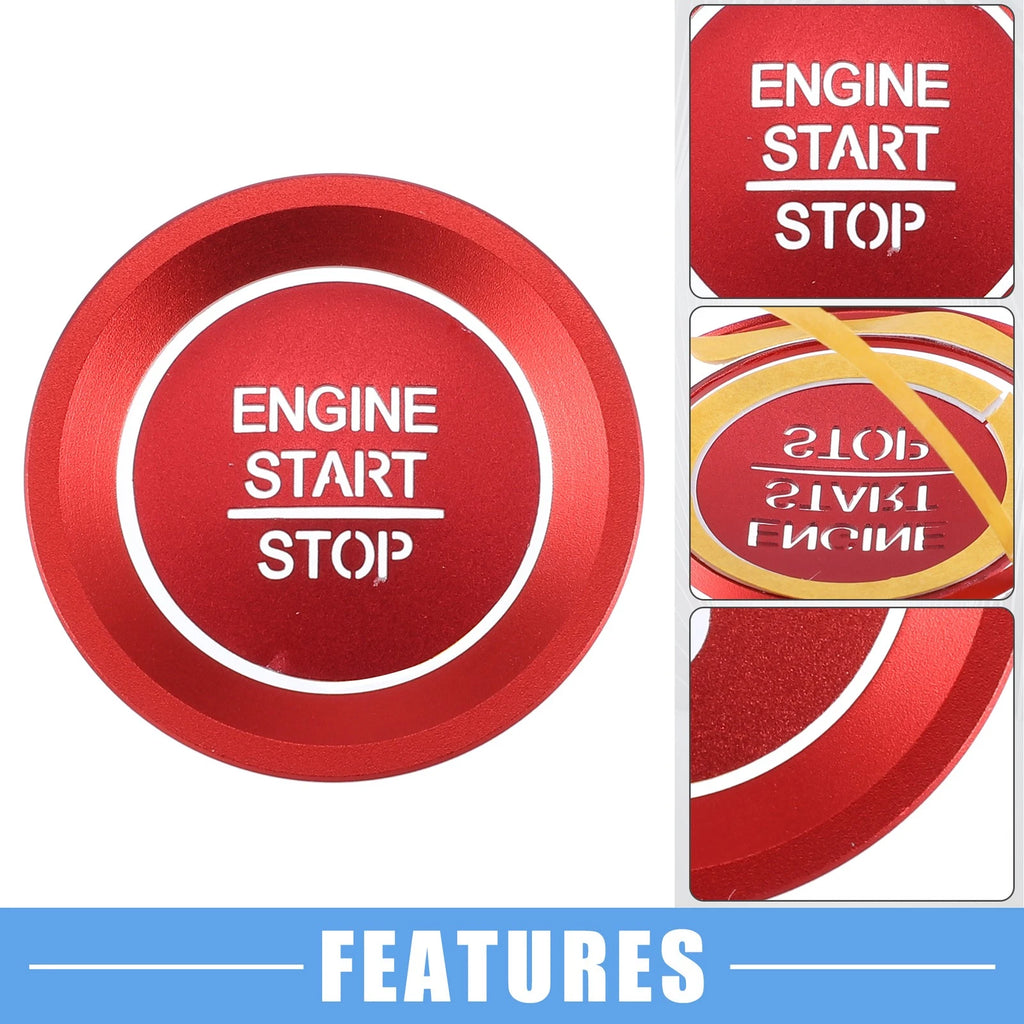 Ignition Button Trim Sticker for Honda Accord 2018–2022 Red