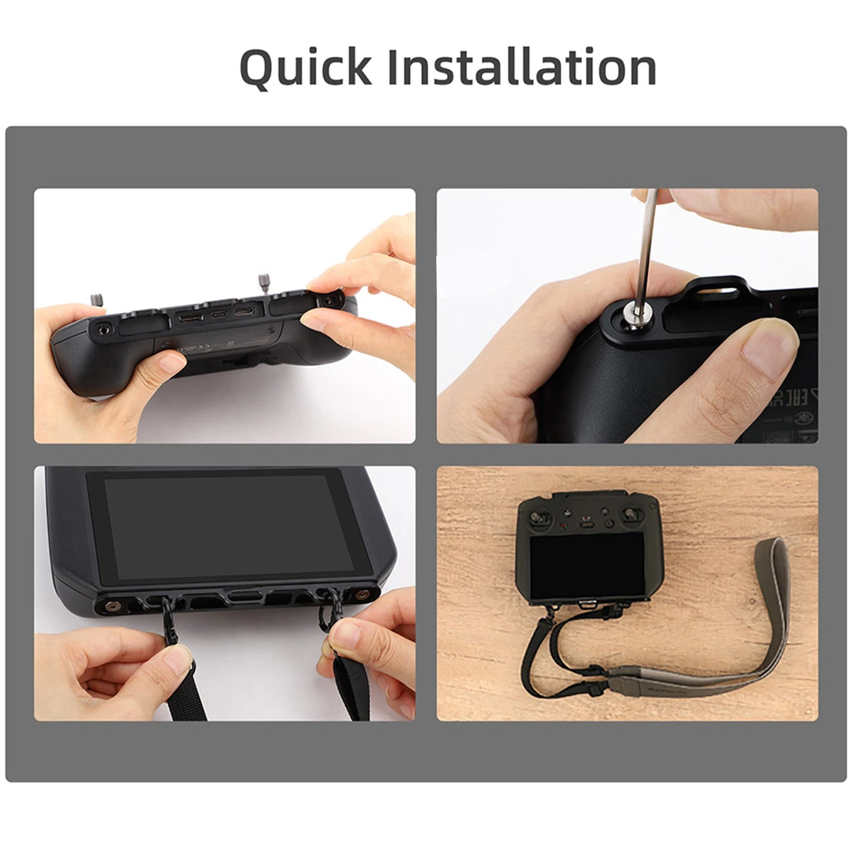3X Hook Adjustable Remote Control Lanyard Strap Kit for DJI RC Pro