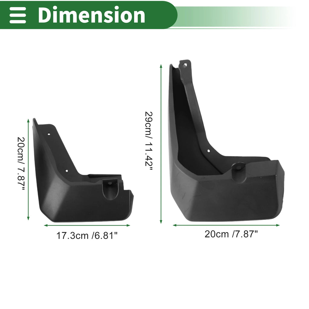 Mud Flaps Splash Guards for Ford Focus Active (2020–2021) W/ Mounts