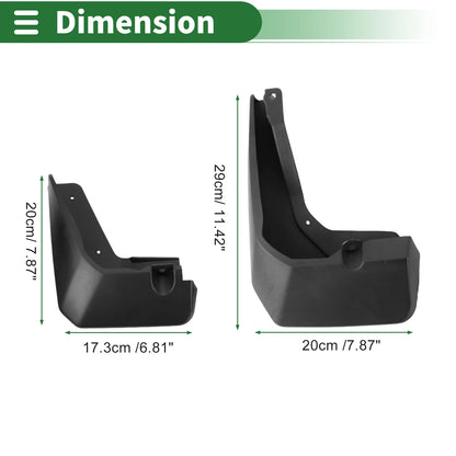 Mud Flaps Splash Guards for Ford Focus Active (2020–2021) W/ Mounts