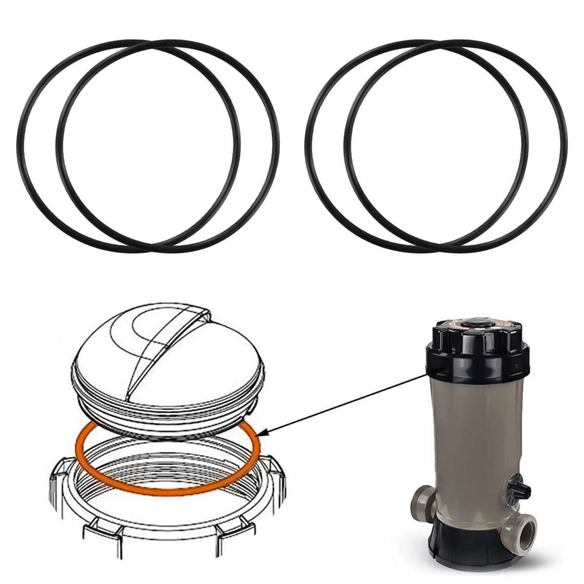 Pool Chlorinator Lid O Ring for Hayward Chlorinator (CLX200K)