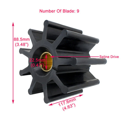 Jabsco Water Pump Impeller for Inboard (18789-0001, 17240-0001)