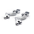Chrome Foot Peg Mounts for Harley (1.25" Engine Guard)