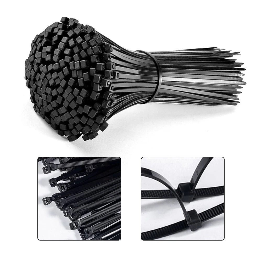 100 Pack Nylon Cable Zip Ties for Fastening and Organizing