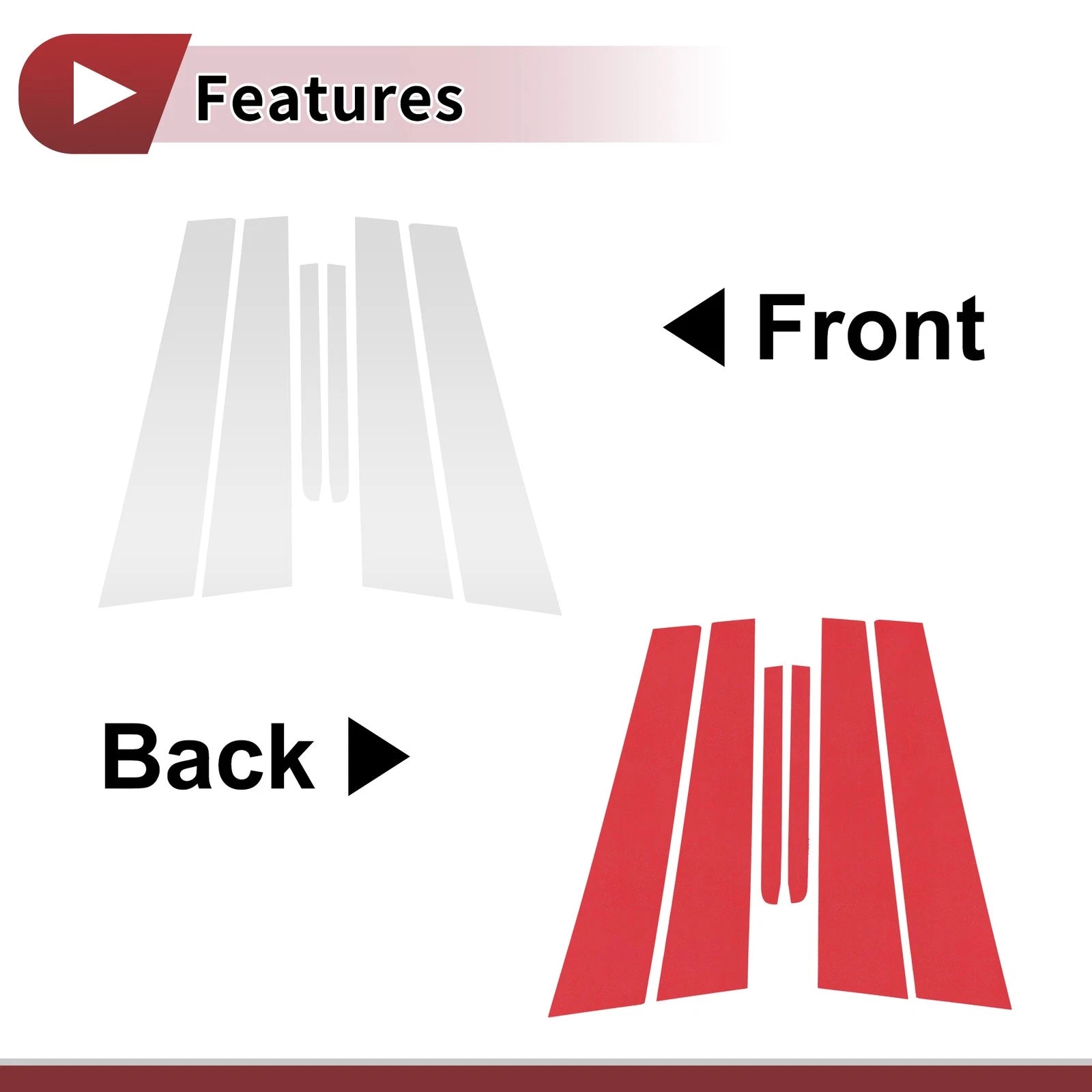 Door Pillar Window Trim for Hyundai Accent (2006–2010) Silver Tone