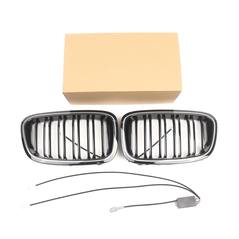 Front Grille for BMW F20 F21 (2011–2015) with White LED Light Integration