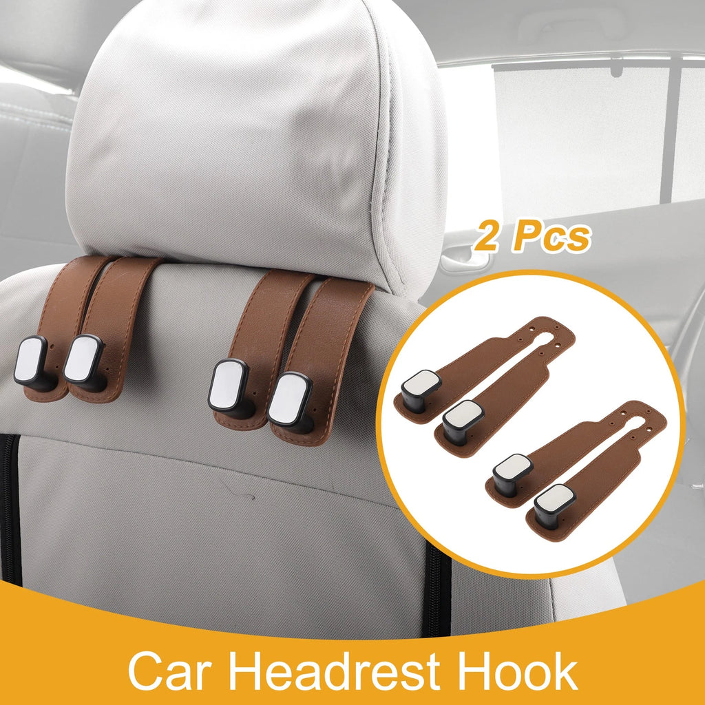 2pcs Universal Car Seat Headrest Hook for Hanging Purses (6.30"x3.15")