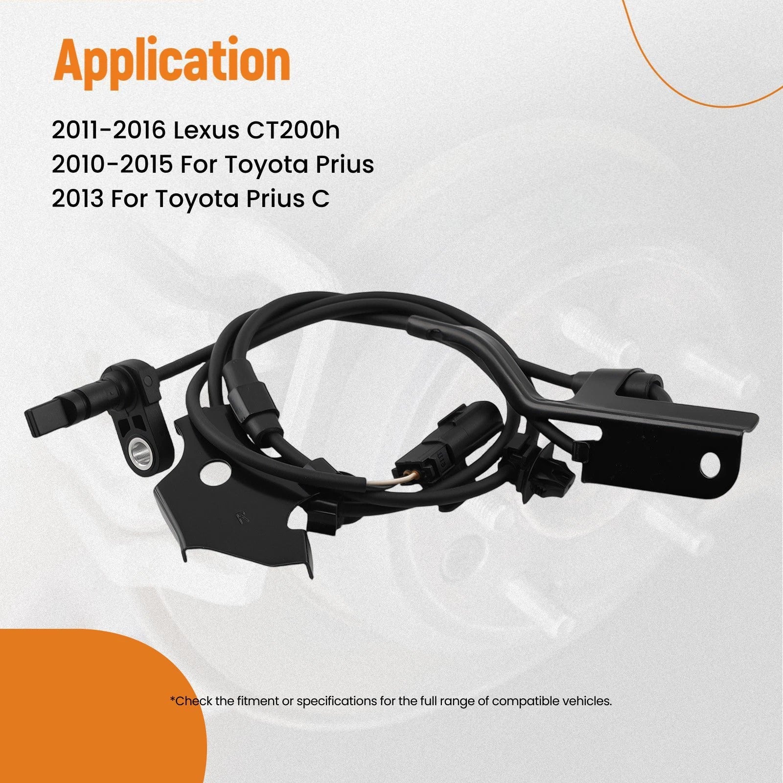 2PC ABS Speed Sensor for Toyota Prius CT200h (2010–2015) ALS2322