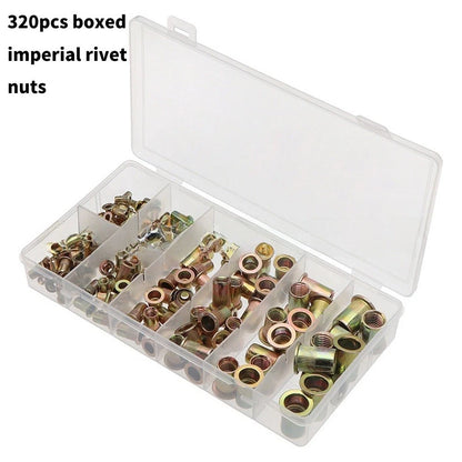 320 Piece Rivet Nuts Kit for Various Bolt Sizes