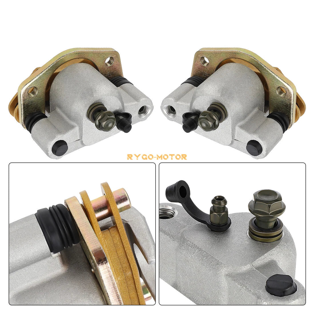 Front Brake Calipers & Pads for Polaris Phoenix 200, Sawtooth 200, Hawkeye 300 (200–200)