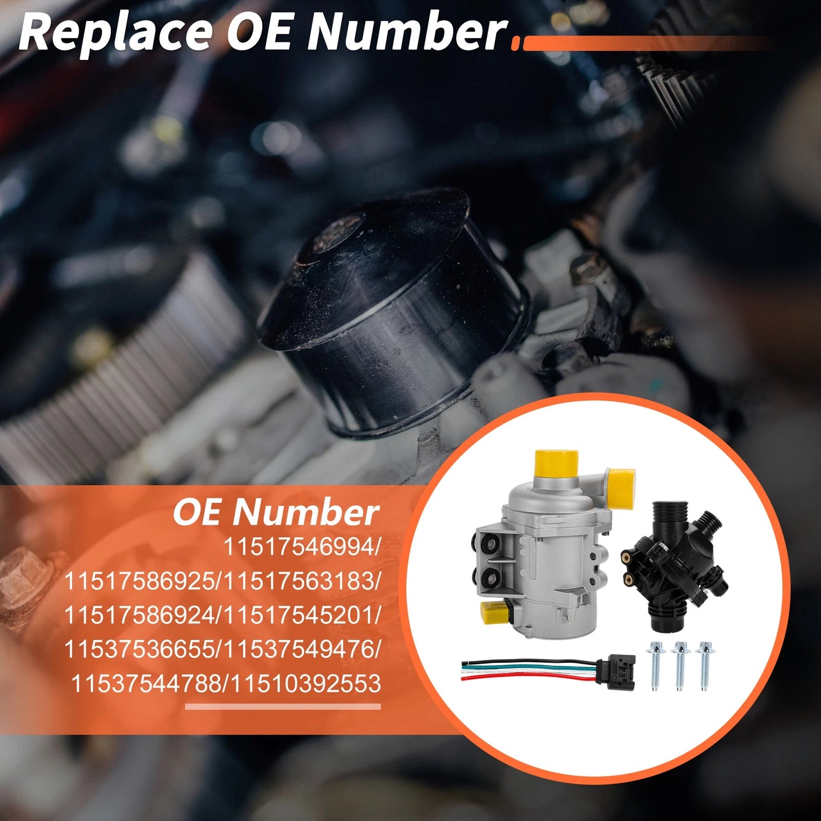 Electric Engine Water Pump Replacement for BMW 128i Convertible (E88 2008–2013)