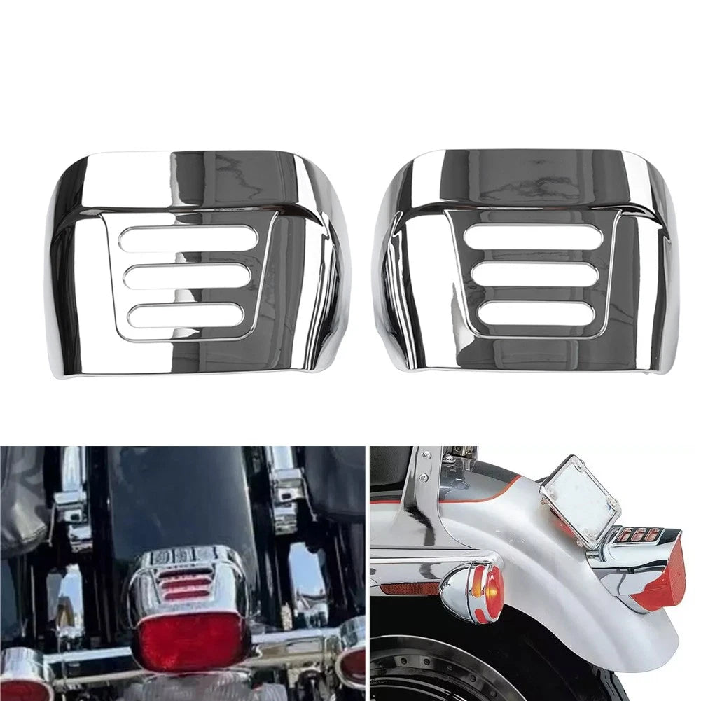 2X Slotted Tail Light Visor Covers for Harley Tri Glide FLHTCUTG