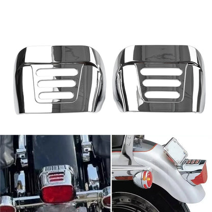 2X Slotted Tail Light Visor Covers for Harley Tri Glide FLHTCUTG