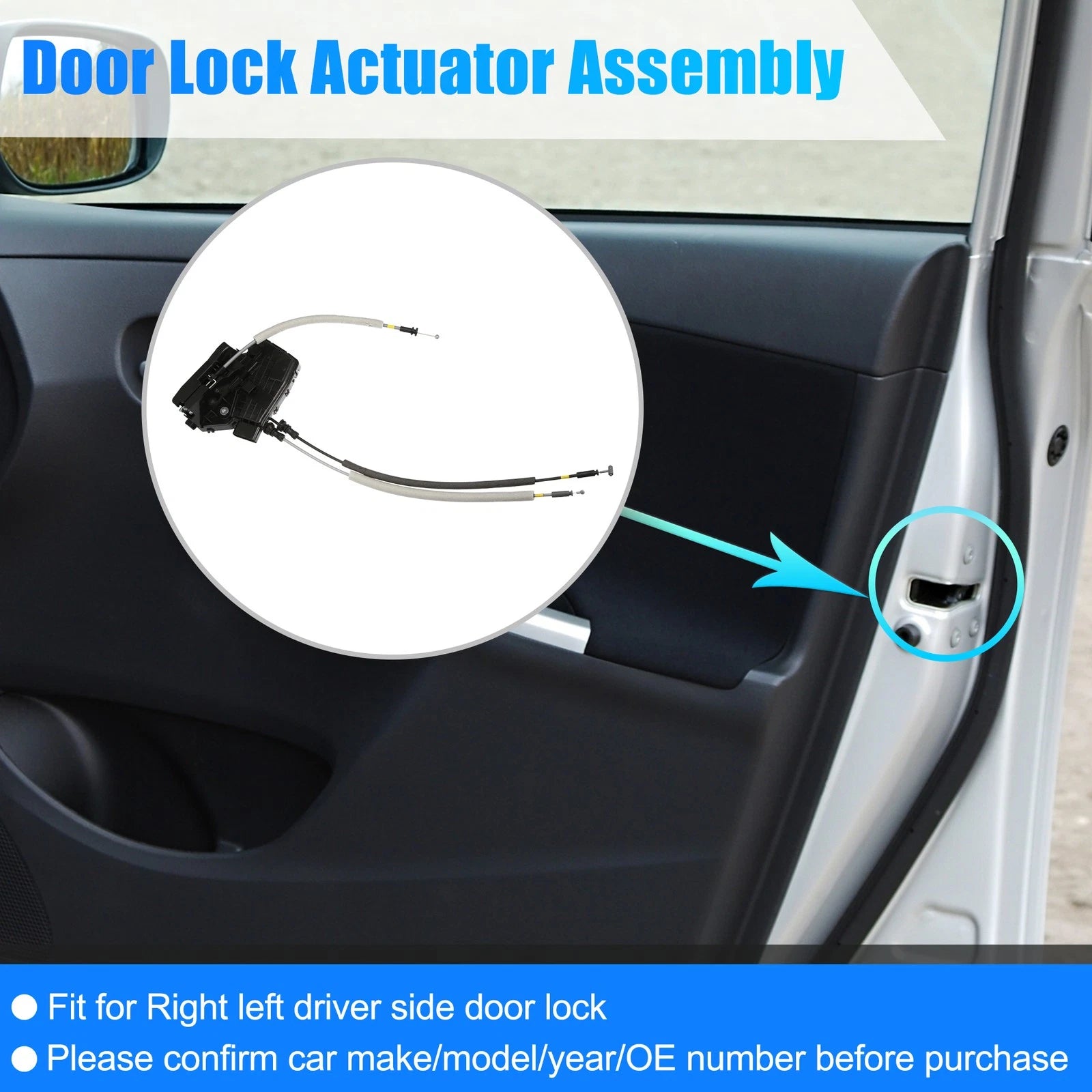 Rear Right Car Door Lock Actuator Replacement for Hyundai Elantra (2017-2020)
