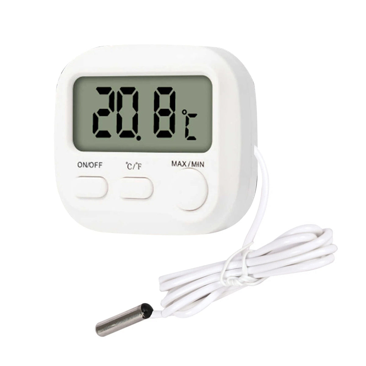 Digital Thermometer with External Probe for Fridge Freezer