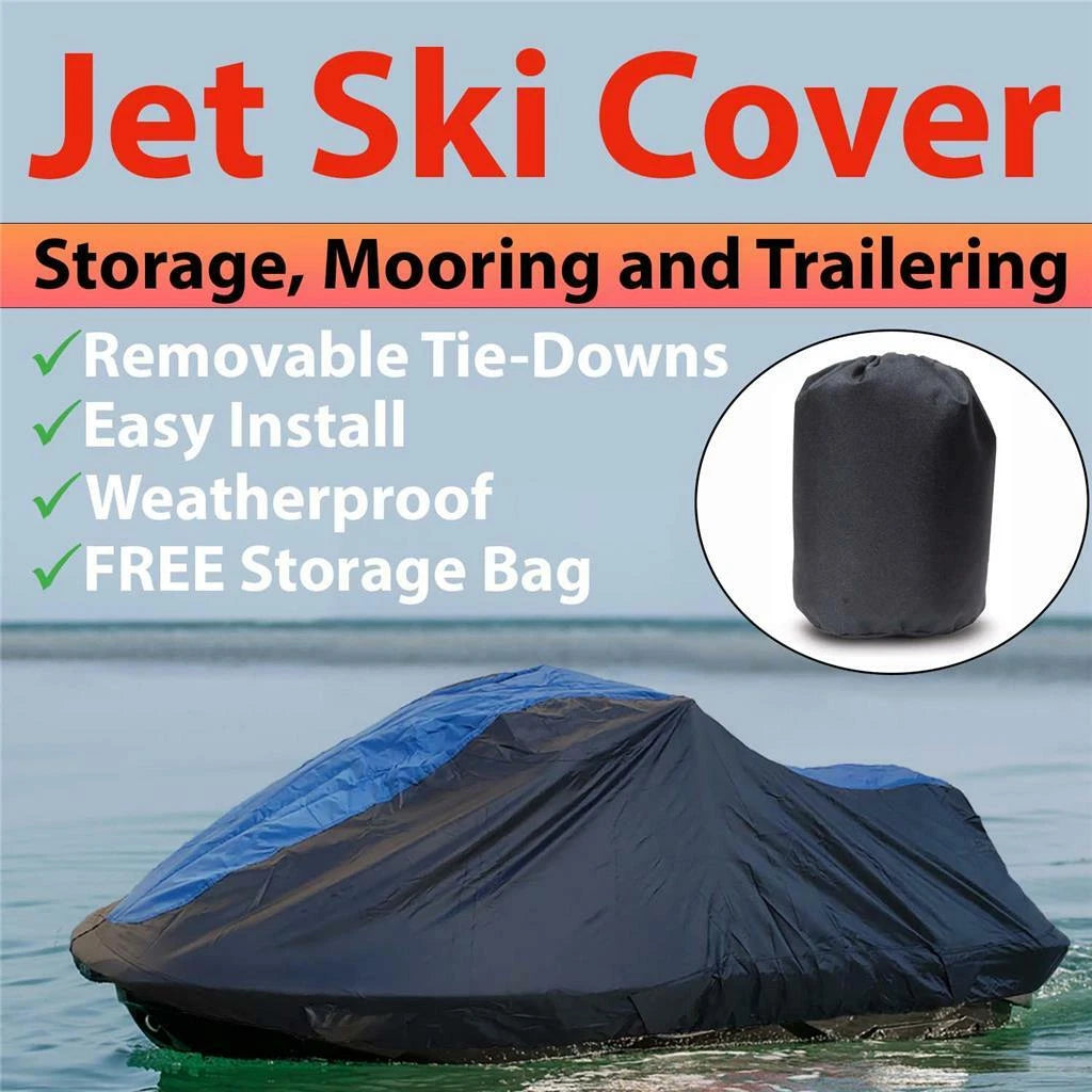 PWC Jet Ski Cover for Sea Doo GTI (2003–2005) 420 Denier Black Blue