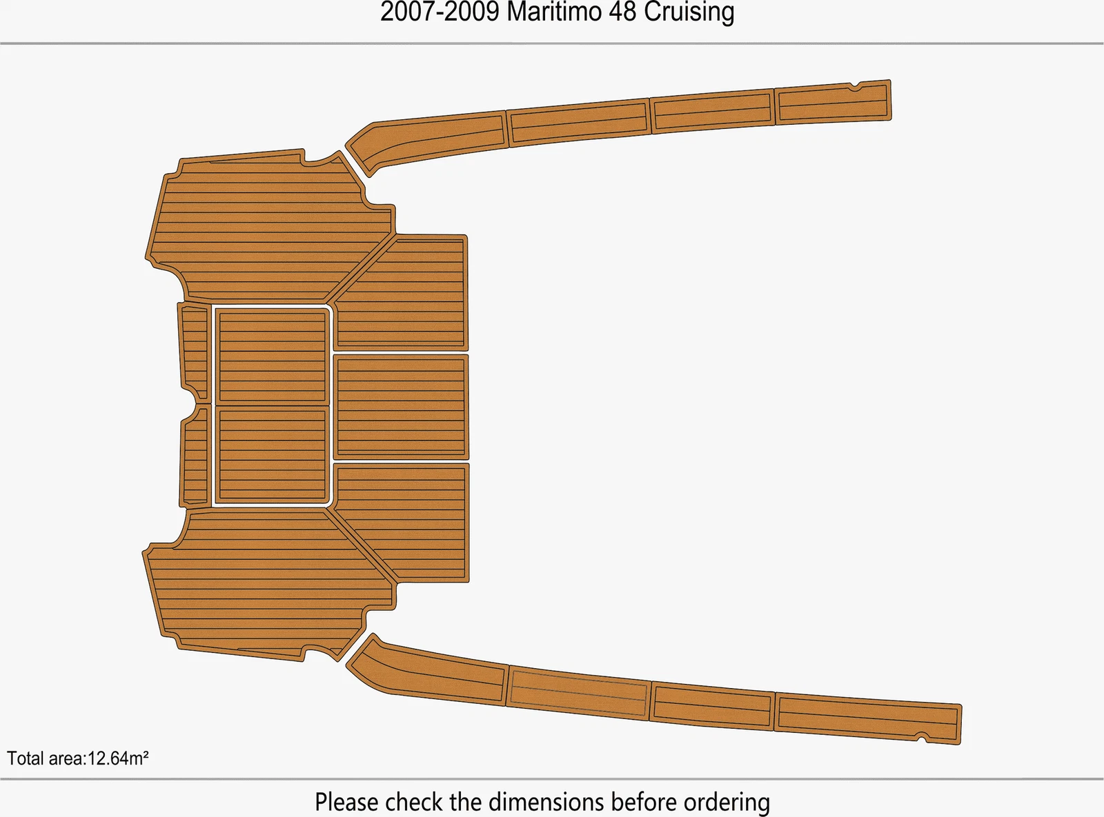 EVA Pads for Maritimo 48 Cruising Swim Platform (2008)