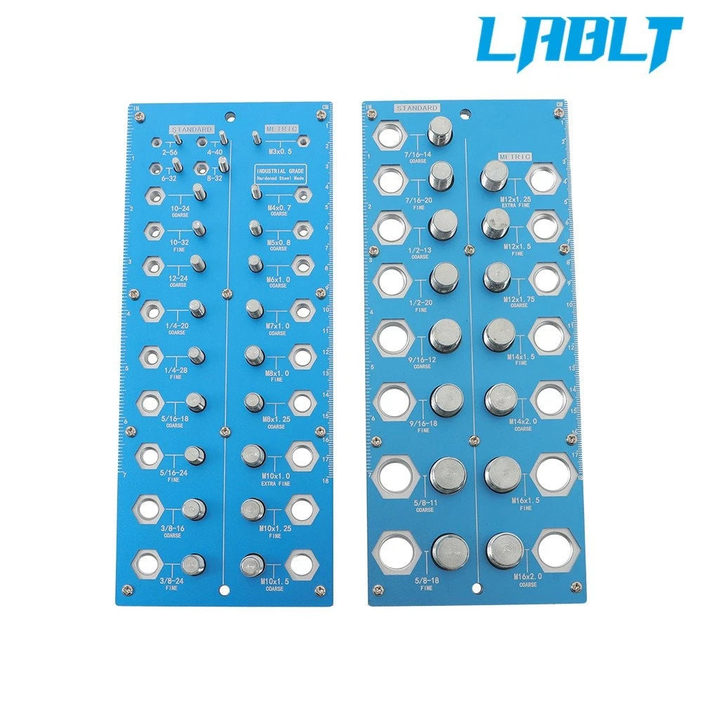 Durable Nut and Bolt Thread Checker for Universal Use (21 Inch, 17 Metric)