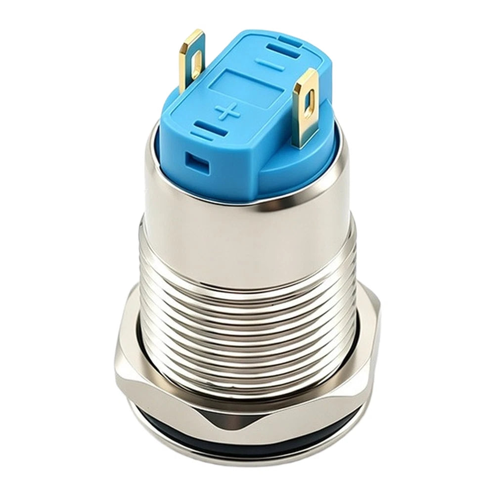12mm Metal Push Button Switch with Wire IP65 Protection 50V 440V