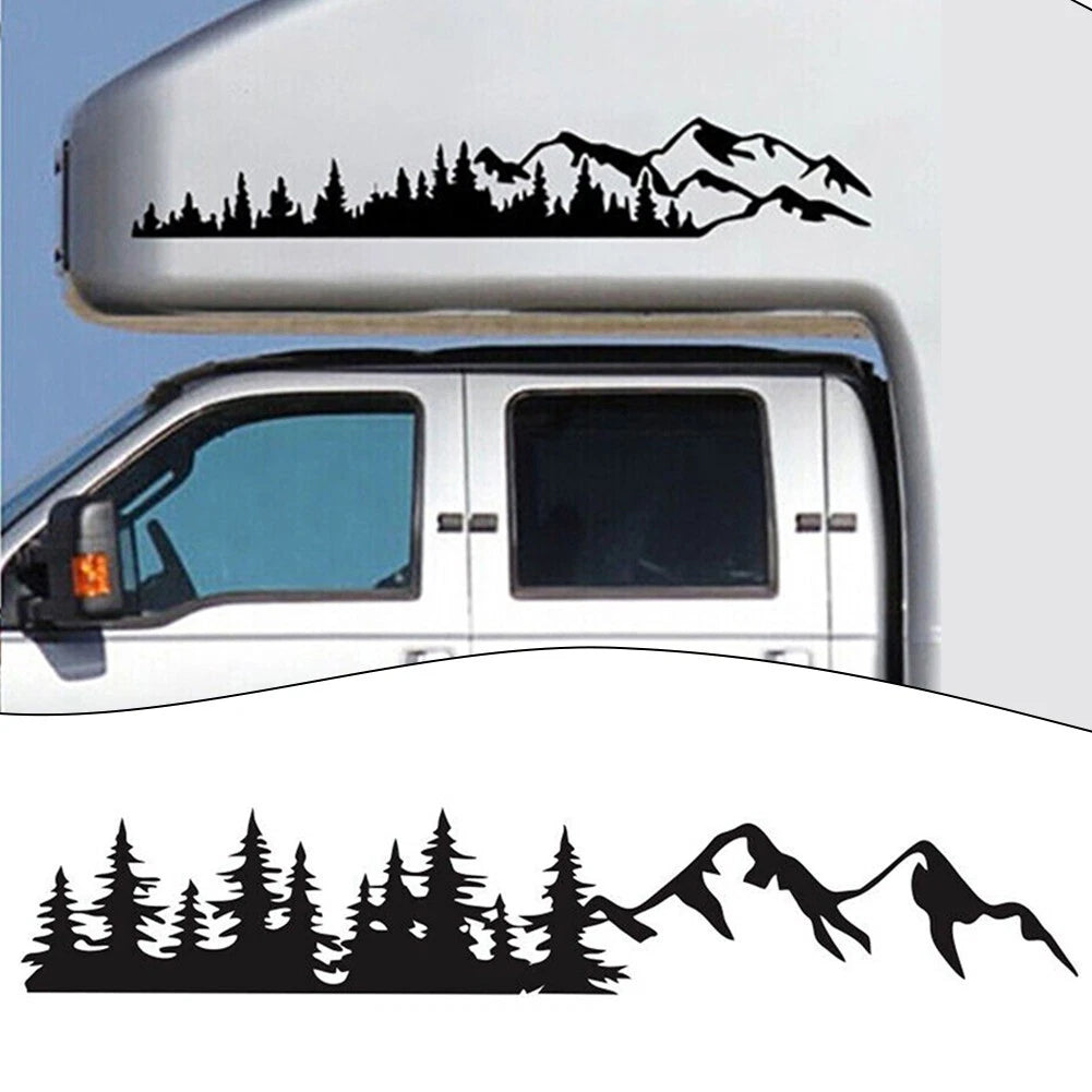 Car Tree Mountain Forest Vinyl Decal Sticker for Any Car