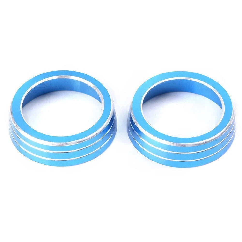 2X Blue AC Air Conditioning Control Switch Cover Ring for Honda Civic (2016–2017)