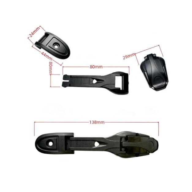 Ski Boot Ratchet Fastener Kit with 80mm Strap for Repair