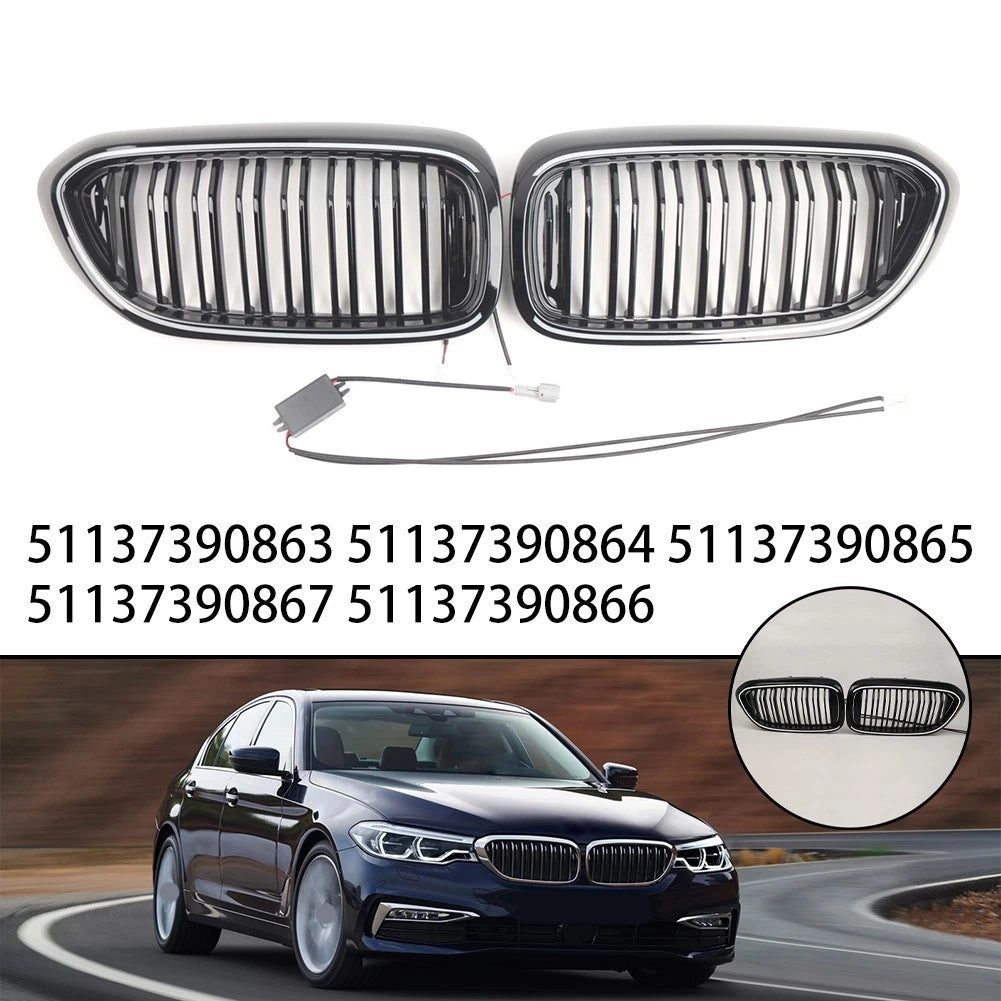 For BMW 5 Series G30 G31 Pre for lci 2017-2019 ABS Front Grille with LED Lights