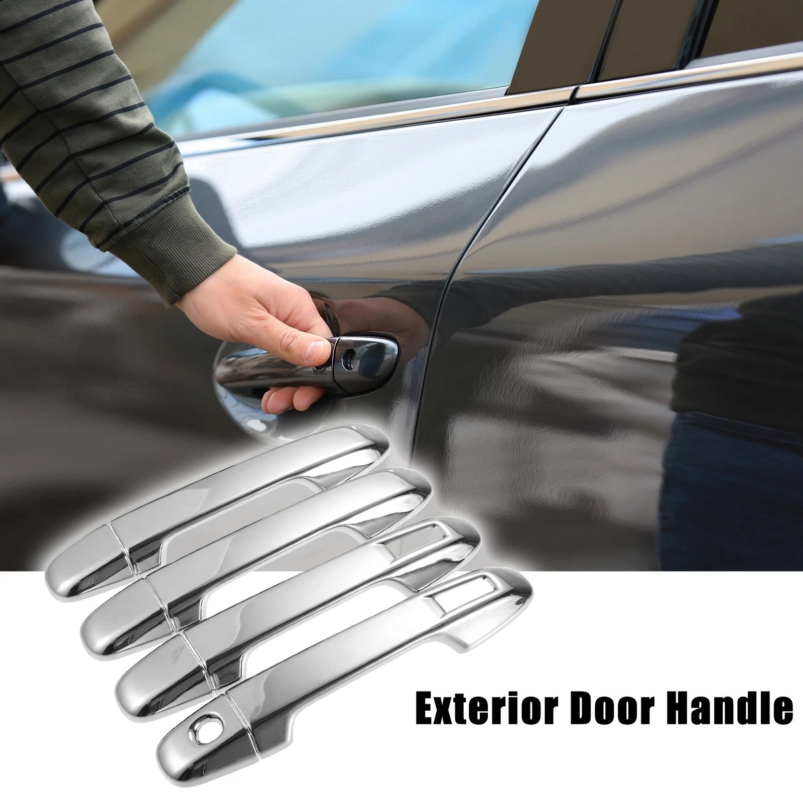 Exterior Door Handle Replacement for Subaru Ascent Silver Tone 4Pcs (2019–2024)