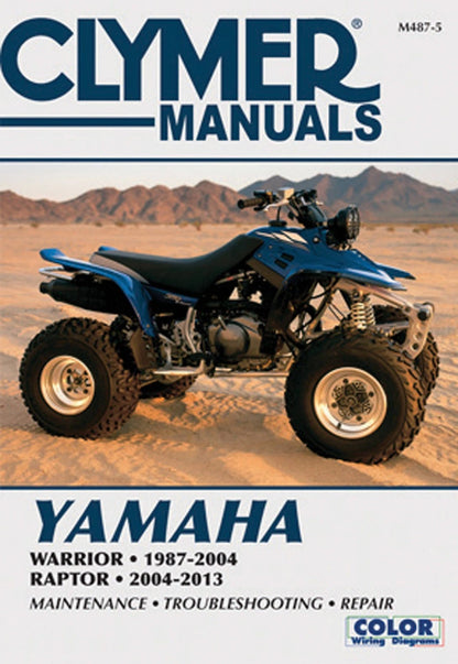 Clymer Shop Repair Manual for Yamaha Warrior (1987–2004) & Raptor (2004–2013)