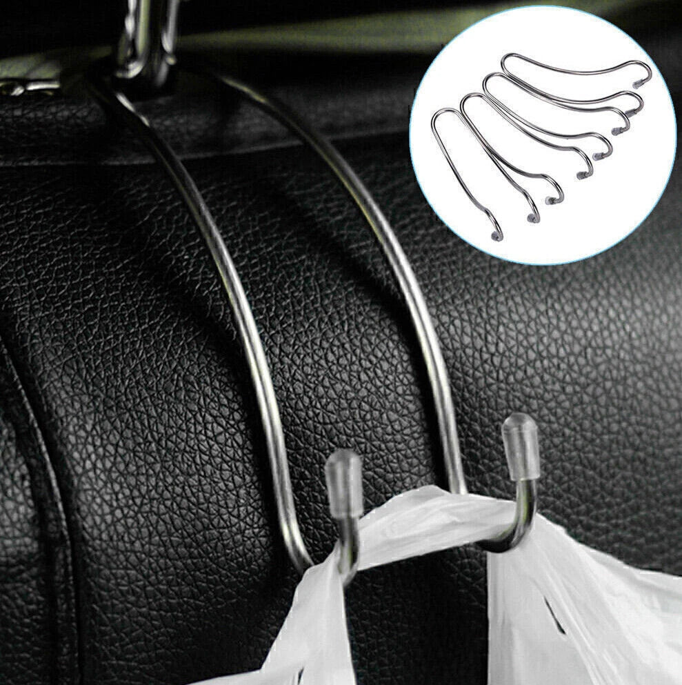 Stainless Steel Headrest Hook for Universal Car Seat (2010–2023)
