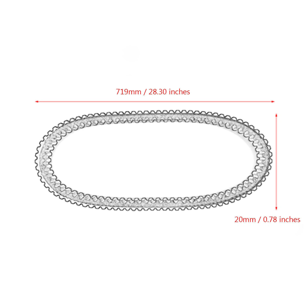Transmission Belt for Honda Spacy 100 BC JF13 (2003–2008) T9