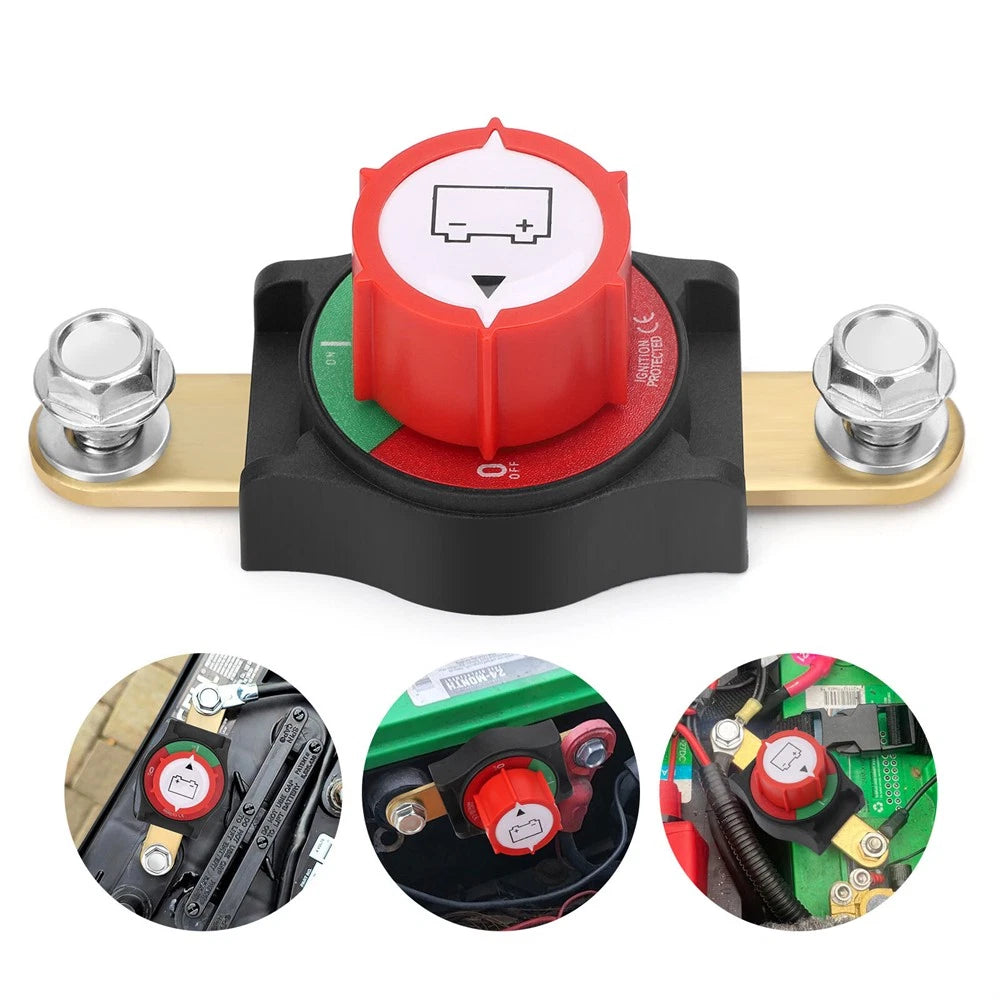 Side Post Battery Disconnect Switch for Car Boat (12-48V)