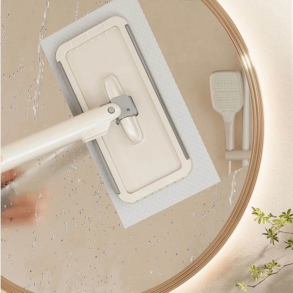 Compact Cleaning Mop for Desktop Use with Cloth Attachment