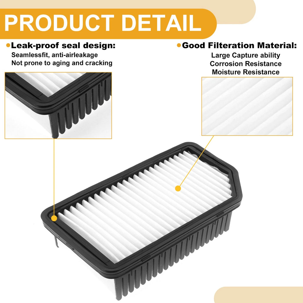 Car Engine Air Filter No. 281132K000 for Kia Soul (2010–2011) 1 Pc