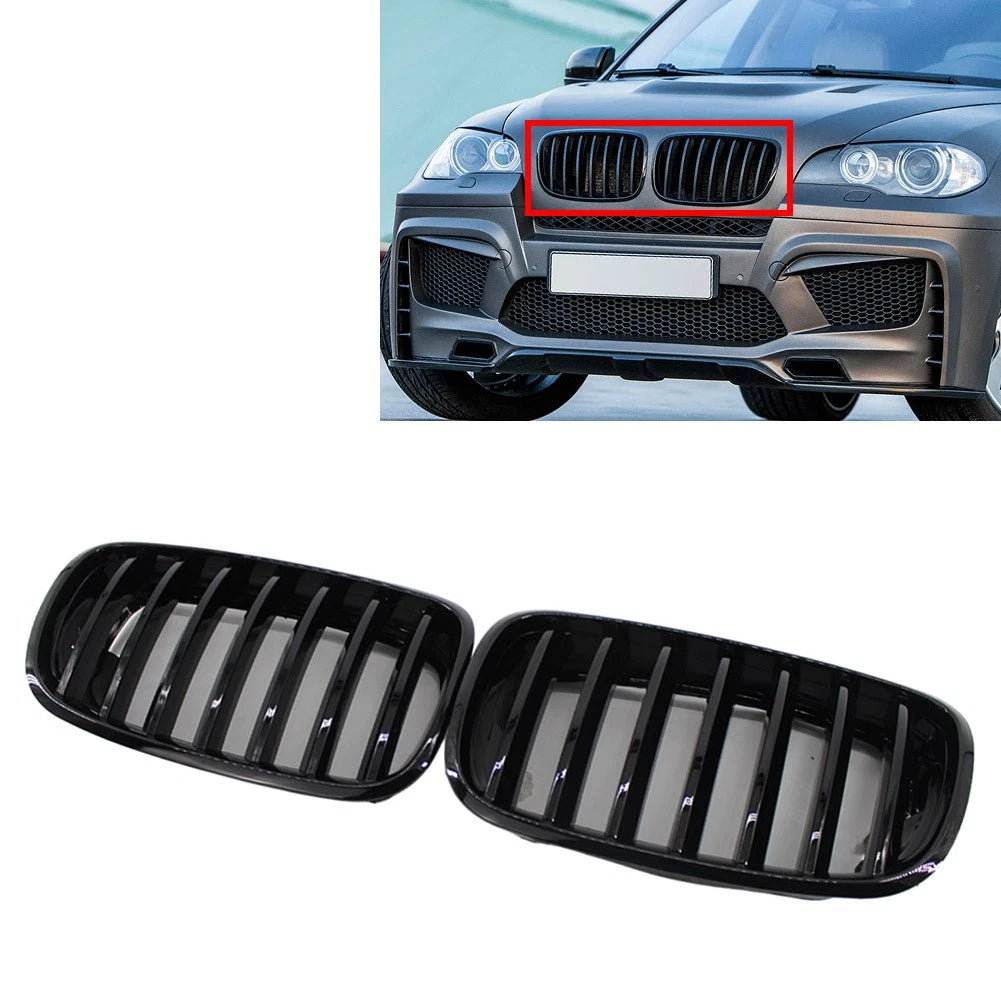 Front Bumper Kidney Grille for BMW X5 E70, X6 E71 (2007–2014)