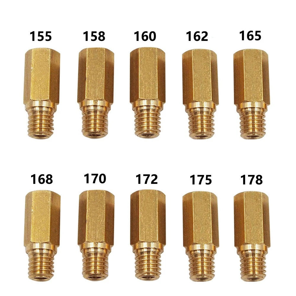 10pcs Main Jet 155/158/160/162/165/168/170/172/175/178 for PWK PE OKO KOSO Carb