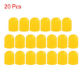 20pcs Universal Tire Valve Stem Cap Cover Yellow Plastic for Motorcycle Car (—)