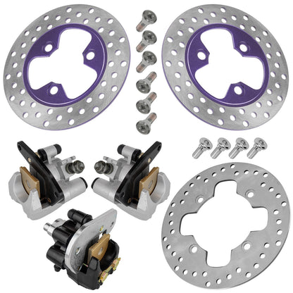 Brake Disc Rotor Rear and Front w Bolts Calipers for Honda TRX400X (2009–2014)
