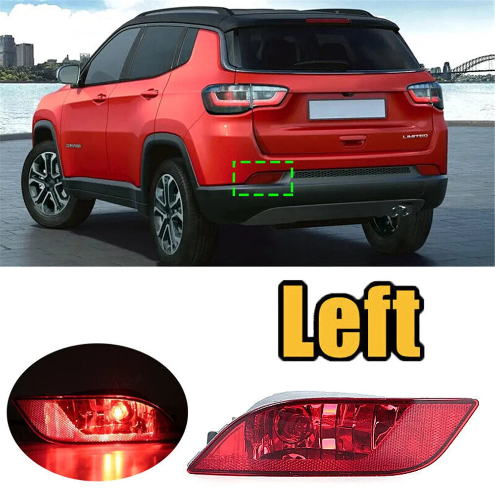 Left Rear Bumper Tail Light Reflector for Jeep Compass (2017–2022) 55112675AA