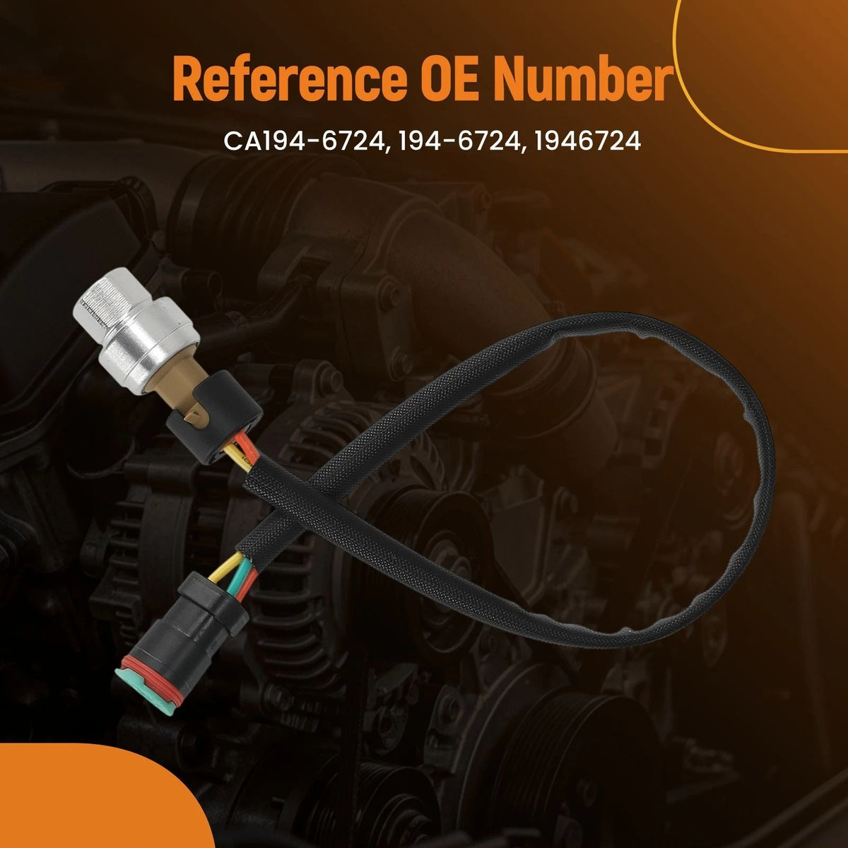 Oil Pressure Sensor for Caterpillar C-12, C-15, 3406E, 3408E, G3516C (1946724)
