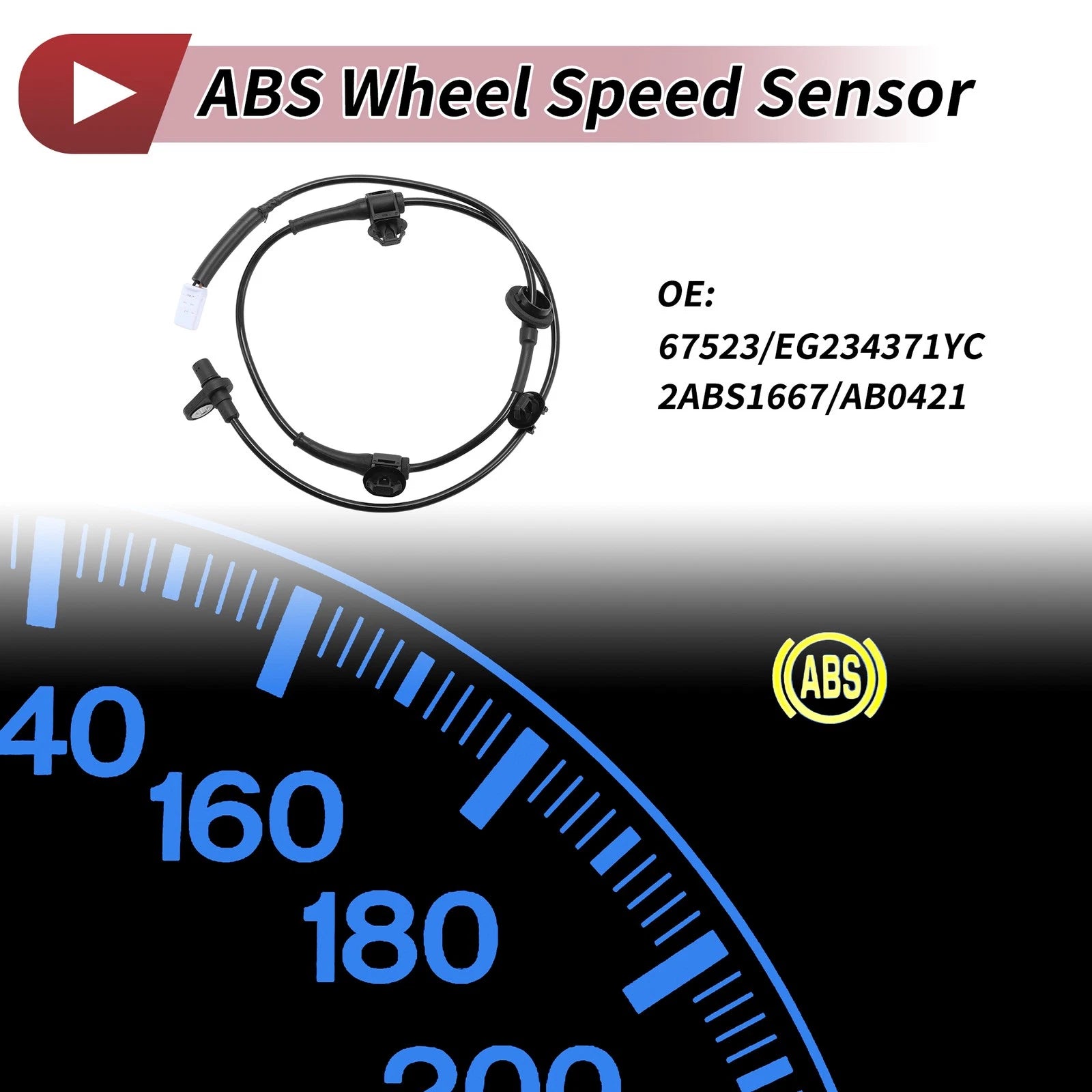 ABS Wheel Speed Sensor Front Left Replacement for Mazda CX-7 (2007–2012)
