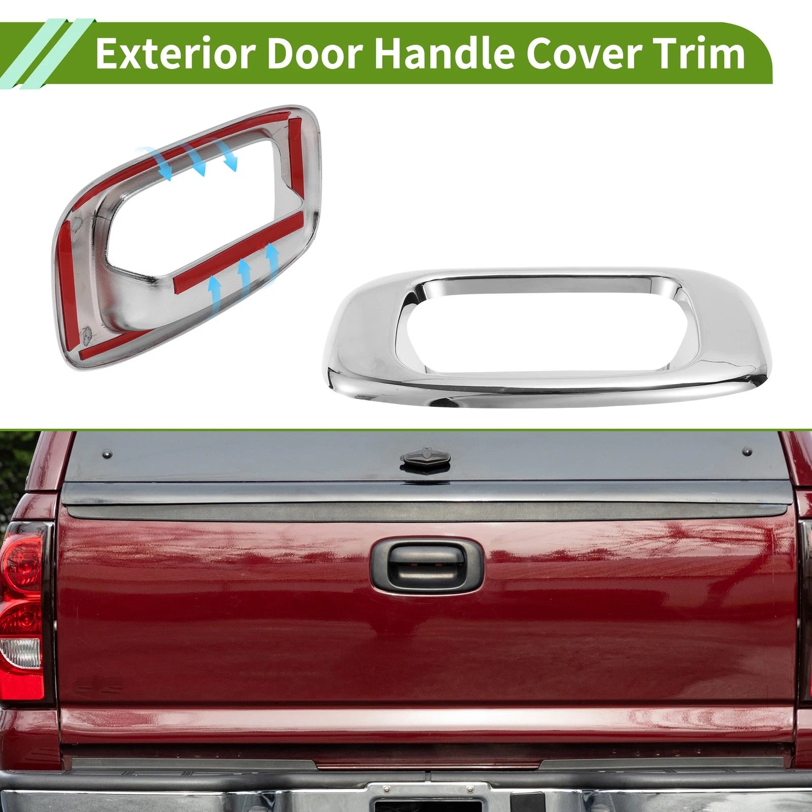 Exterior Door Handle Cover Trim for Chevy Silverado 1500 (1999–2006) ABS