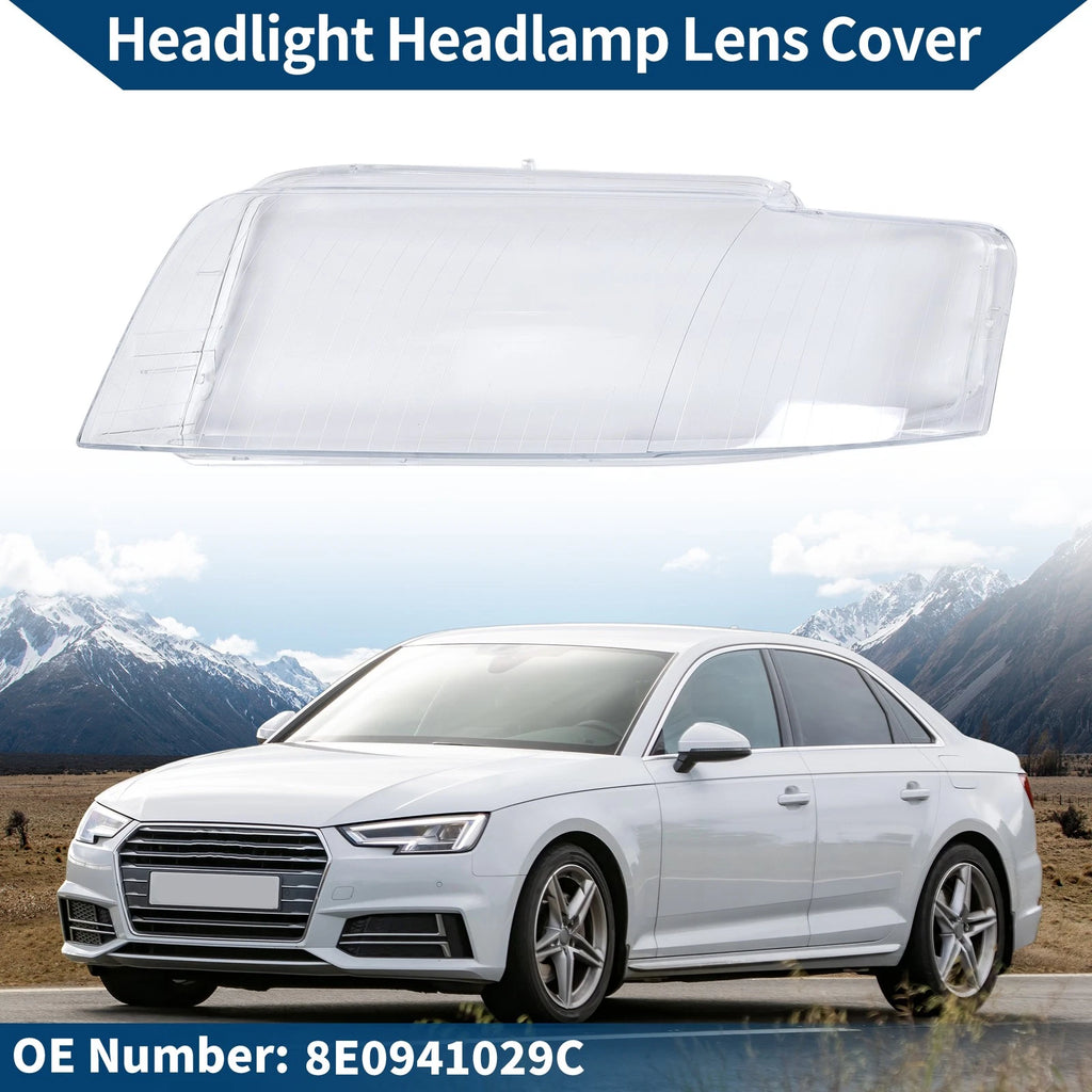 Headlight Lens Cover Front Left Replacement for Audi A4 B6 (2002–2006)