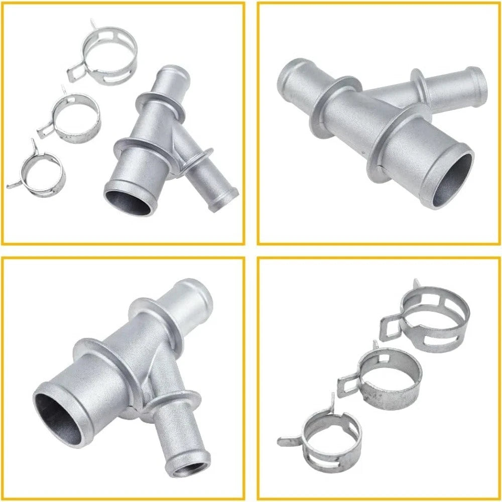Aluminum Coolant Hose Junction Connector for Chevrolet Silverado 1500 2500 Tahoe (2007–2014)