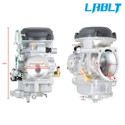 LABLT Carburetor with Choke Cable/Spark Plug for Harley Dyna CV40 (1991–2003)